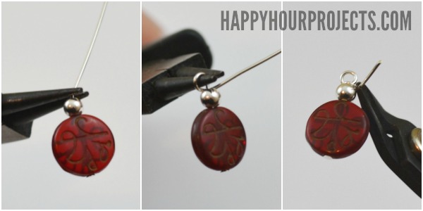 Easy Beaded Dangle Earrings with Prayer Beads at www.happyhourprojects.com