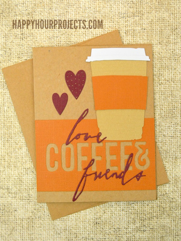 Coffee Lovers Handmade Valentine Card at www.happyhourprojects.com