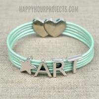 ART Leather Cord Bracelet at www.happyhourprojects.com | Make it in 5 Minutes