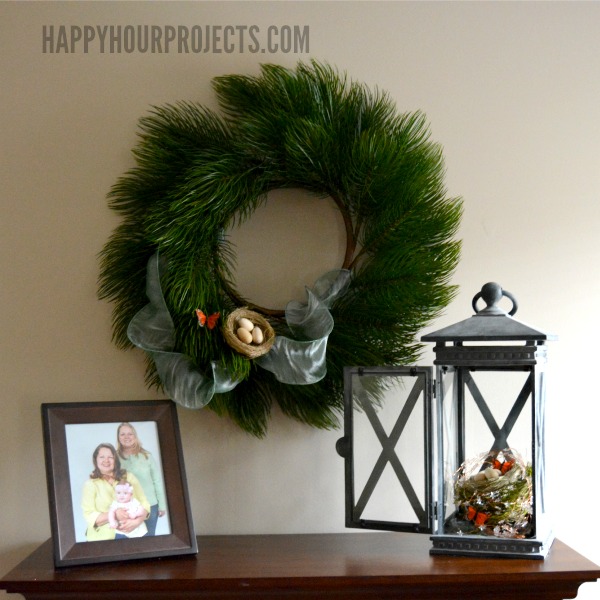 Decor Pieces That Transition From Season to Season with Balsam Hill at www.happyhourprojects.com | A Butterfly-Themed Spring Mantel