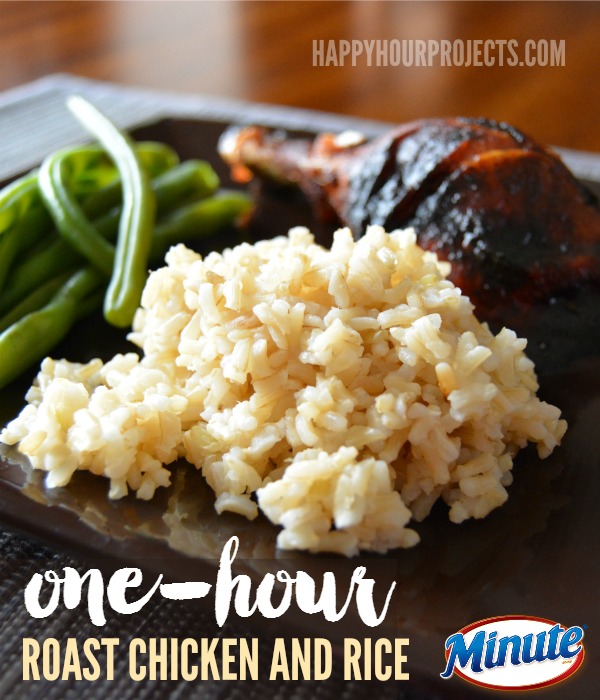 One-Hour Roast Chicken and Rice with Minute® Rice at www.happyhourprojects.com