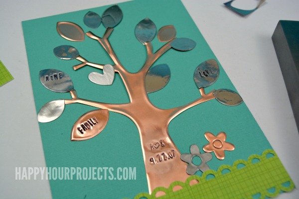 Stamped and Framed Copper Tree Art at www.happyhourprojects.com | Better Than a Greeting Card