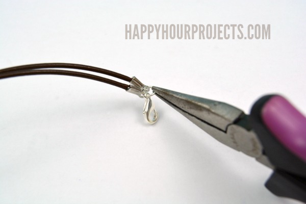 Side Clasp Leather and Stone Bead Bracelets at www.happyhourprojects.com | Make it in 10 Minutes