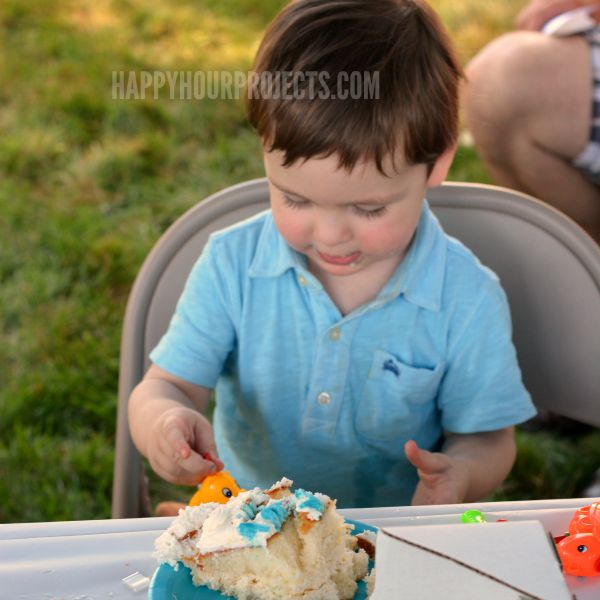 A Blue Birthday Party at www.happyhourprojects.com | Keeping it simple and enjoying my son's 2nd birthday party!