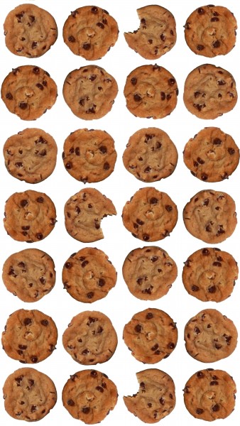 Free Chocolate Chip Cookie iPhone Wallpaper at www.happyhourprojects.com