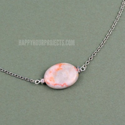 Simple Stone DIY Bead Necklace - Happy Hour Projects