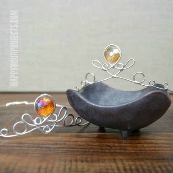Wire Wrapped Princess Tiara at happyhourprojects.com