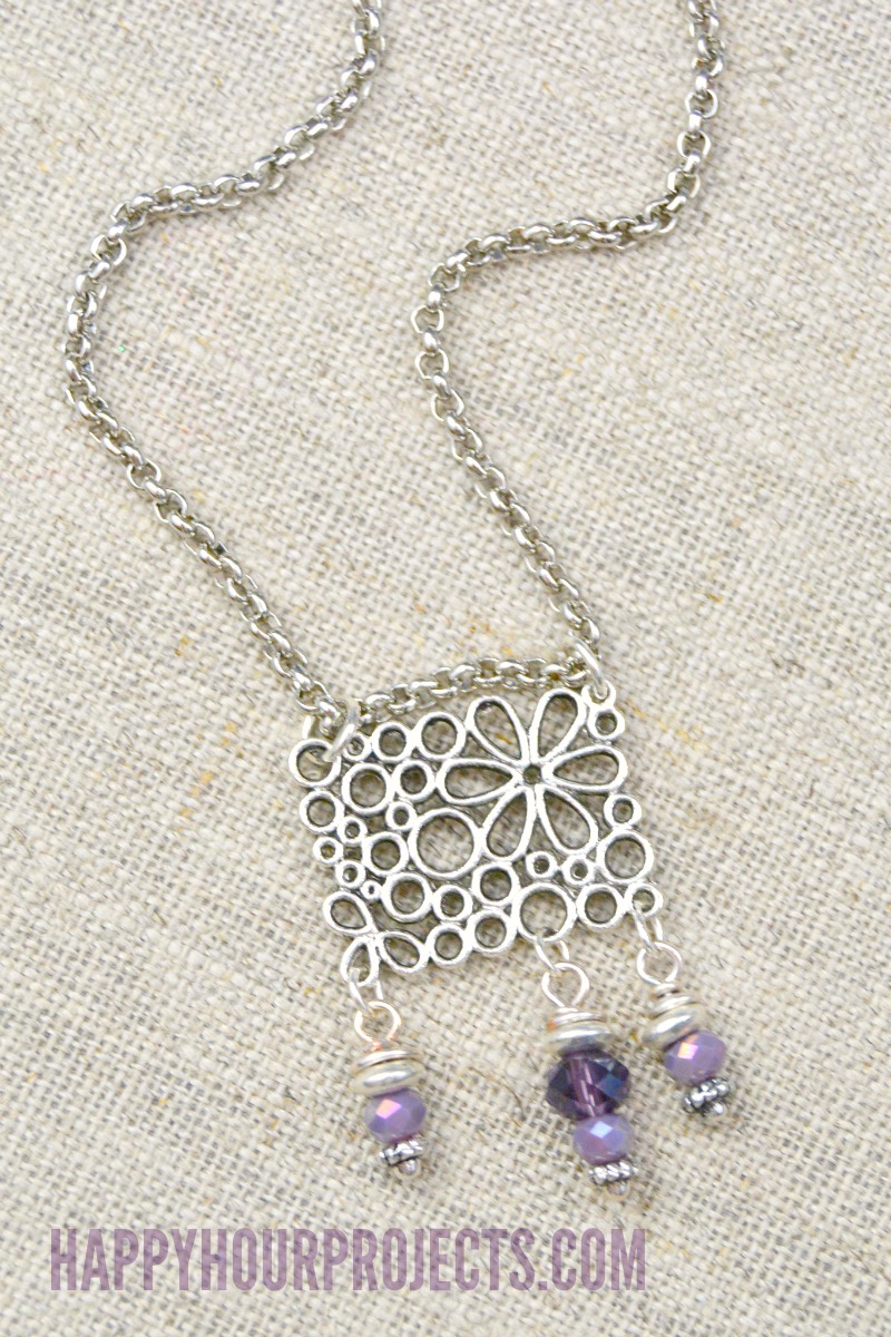 "May Flowers" Necklace Tutorial at happyhourprojects.com